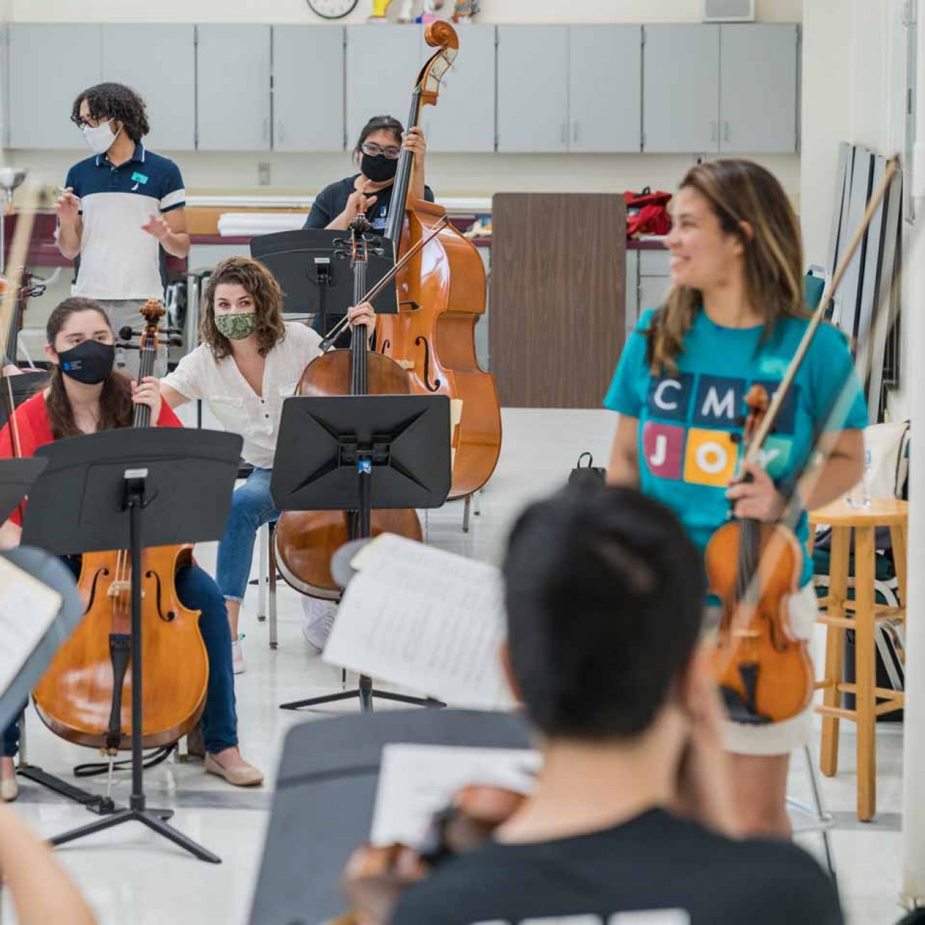 Photo of music students