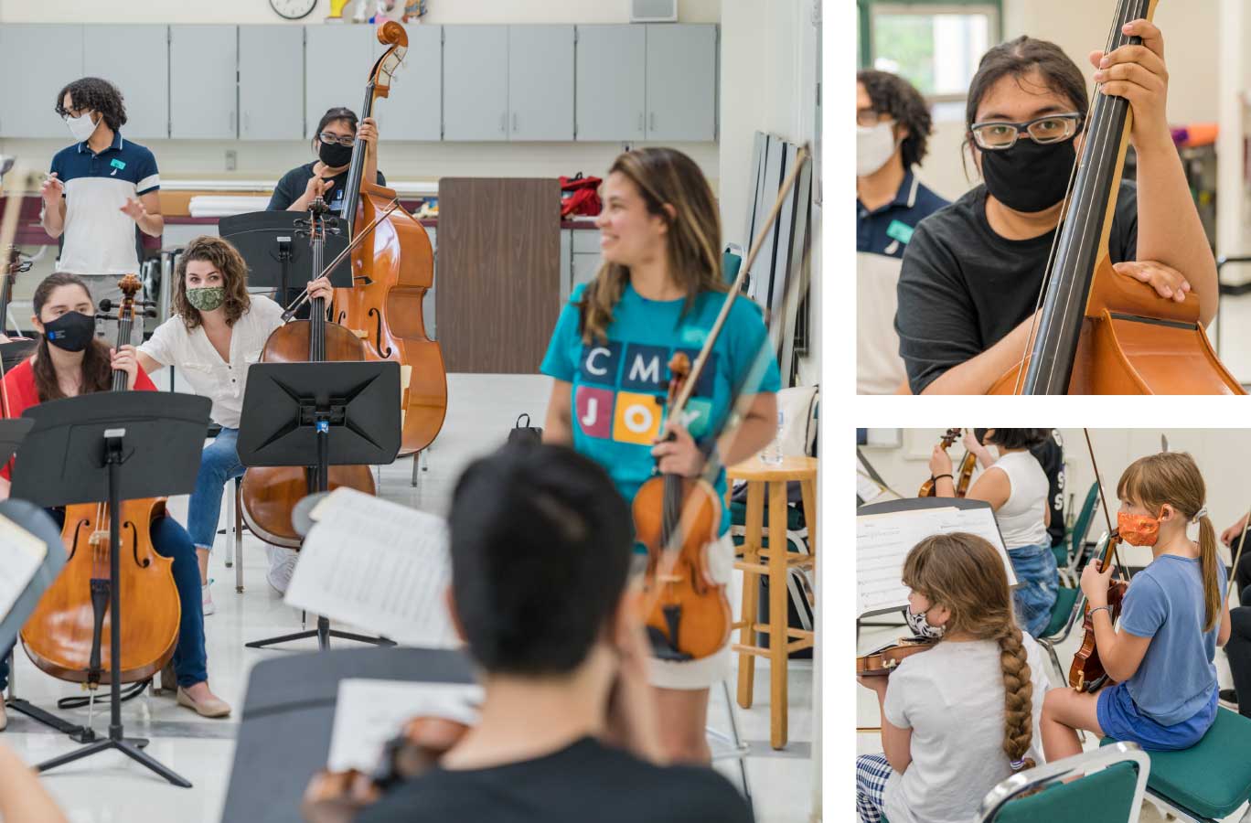 Collection of photos of CMI JOY's music classes